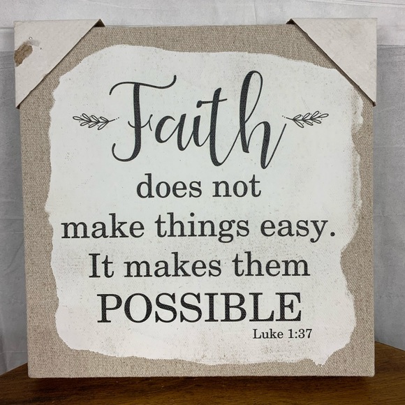 Other - Faith Makes Things Possible Canvas Wall Decor